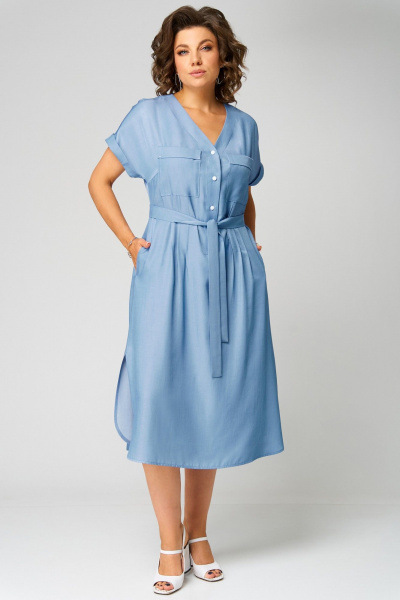 Платье Мишель стиль 1285 джинсовый - фото 6