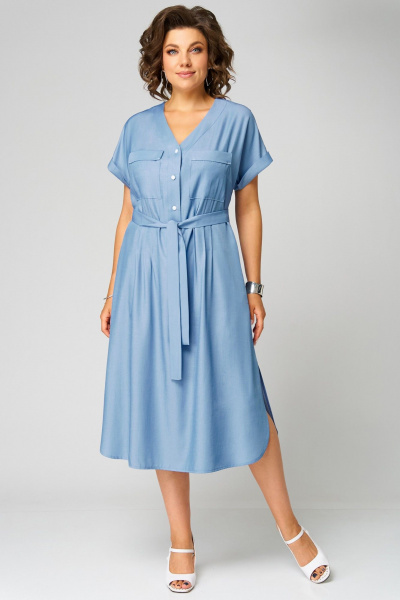 Платье Мишель стиль 1285 джинсовый - фото 1