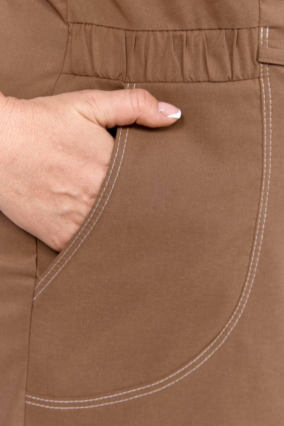 Платье Линия Л Б-2081 светло-коричневый - фото 3