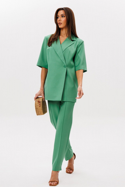 Брюки, жакет Ларс Стиль 1089 зеленый - фото 10