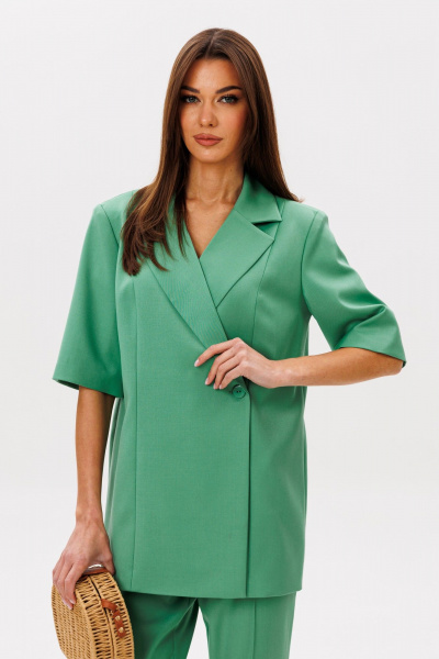 Брюки, жакет Ларс Стиль 1089 зеленый - фото 7