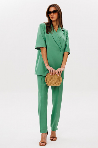 Брюки, жакет Ларс Стиль 1089 зеленый - фото 6