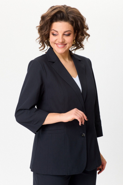 Брюки, жакет БелЭльСтиль 203-2_83_22+586-2_87_22 черный джинс - фото 6