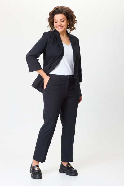 Брюки, жакет БелЭльСтиль 203-2_83_22+586-2_87_22 черный джинс - фото 4