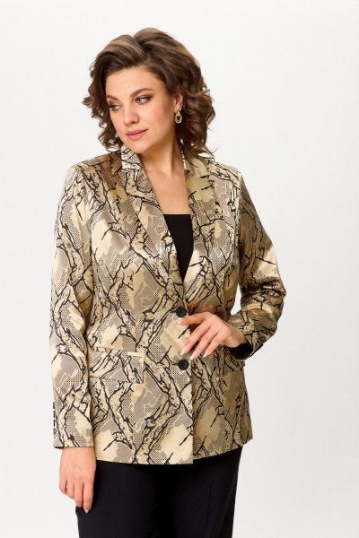Жакет БелЭльСтиль 412-3_14_22 золотой дизайн - фото 2
