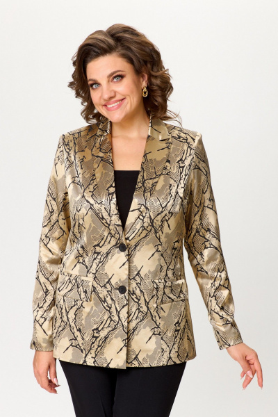 Жакет БелЭльСтиль 412-3_14_22 золотой дизайн - фото 1