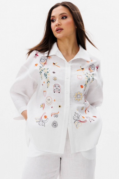 Рубашка Ma Сherie 1169 белый - фото 3