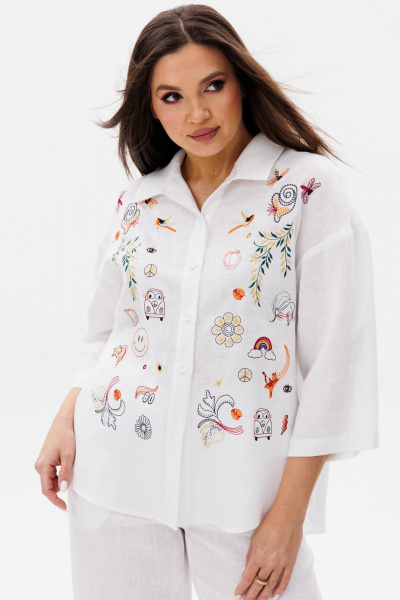 Рубашка Ma Сherie 1169 белый - фото 1