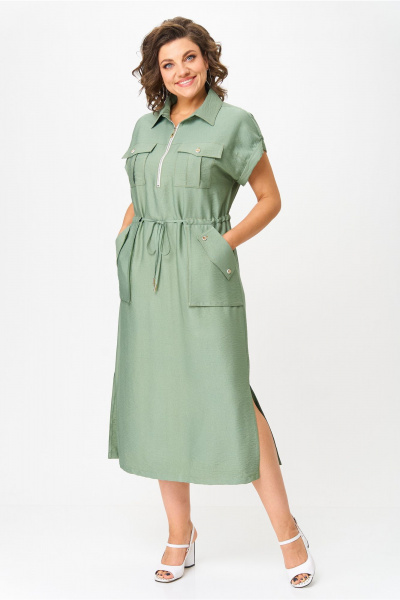 Платье, ремень Bonna Image 980/2 зеленый - фото 1
