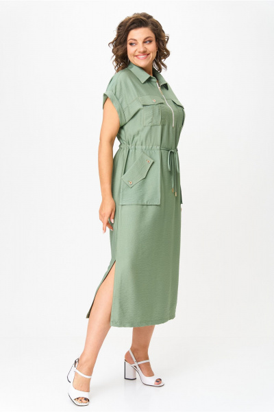 Платье, ремень Bonna Image 980/2 зеленый - фото 10