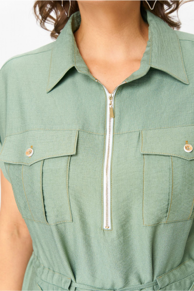 Платье, ремень Bonna Image 980/2 зеленый - фото 9