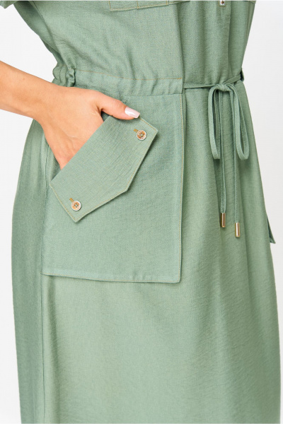Платье, ремень Bonna Image 980/2 зеленый - фото 8