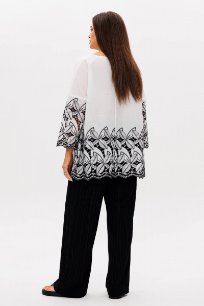 Брюки, туника Fantazia Mod 5107 белый/черный - фото 4