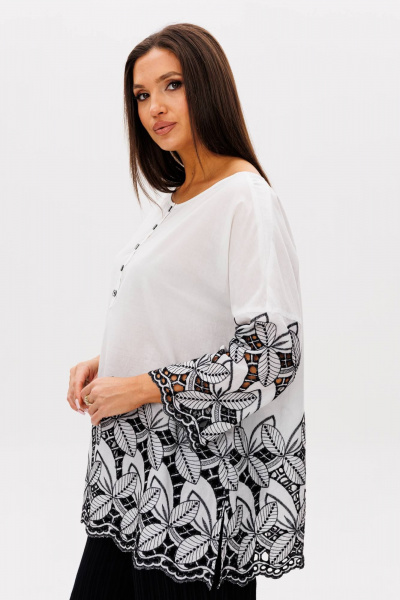 Брюки, туника Fantazia Mod 5107 белый/черный - фото 3