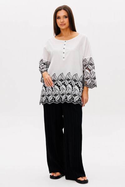 Брюки, туника Fantazia Mod 5107 белый/черный - фото 1