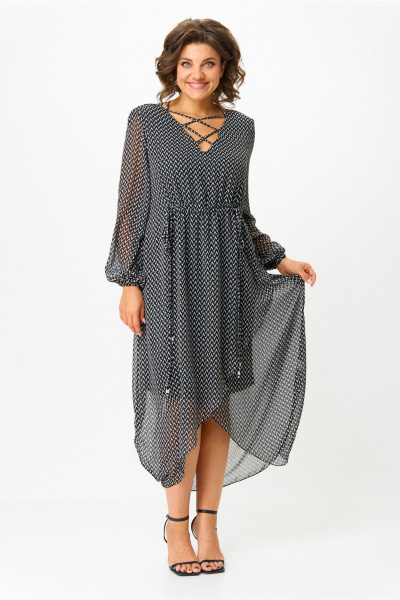 Платье Svetlana-Style 1693 черный-зигзаг - фото 1