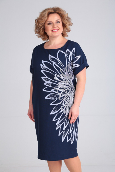 Платье СиБон 0113 синий - фото 2