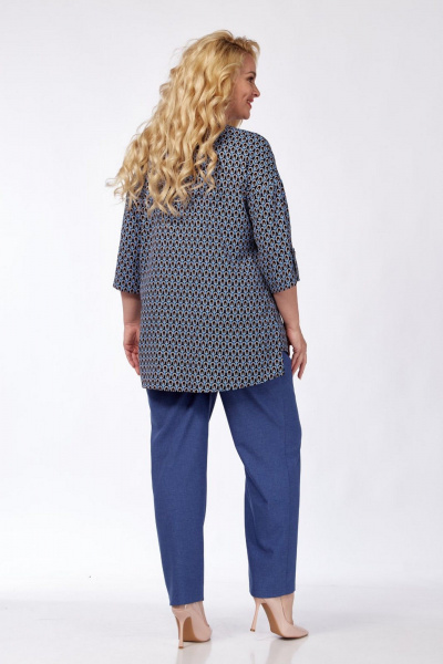 Блуза, брюки СиБон 0336 синий - фото 4