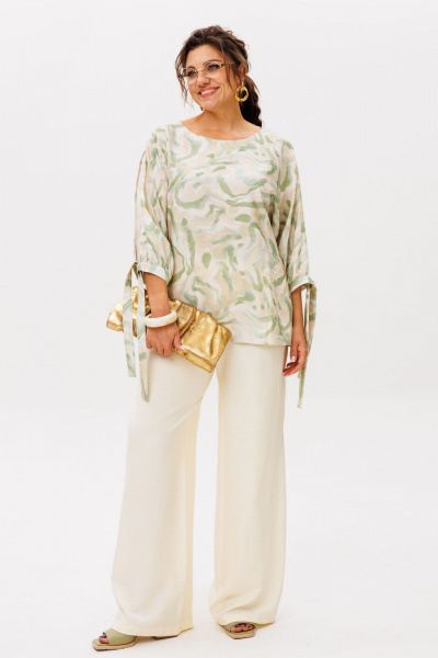 Блуза, брюки Anelli 1536 голден_эра - фото 1