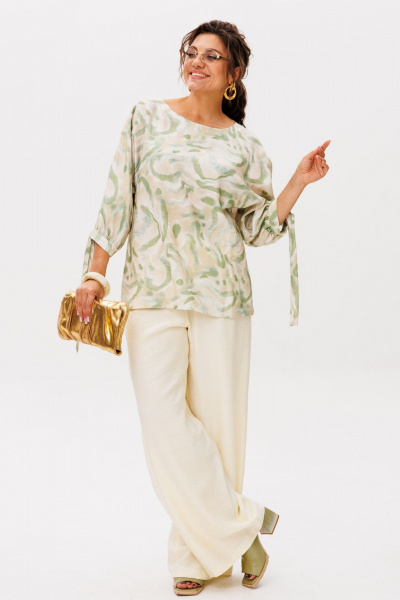 Блуза, брюки Anelli 1536 голден_эра - фото 7