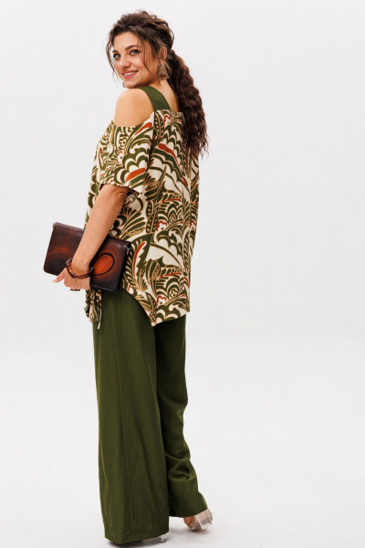 Блуза, брюки Anelli 1537 матча_с_корицей - фото 8