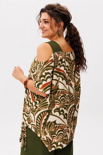 Блуза, брюки Anelli 1537 матча_с_корицей - фото 7