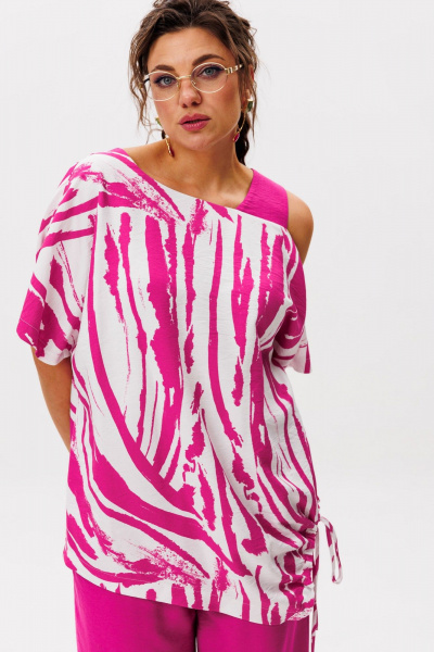 Блуза, брюки Anelli 1537 ягодный_раф - фото 10