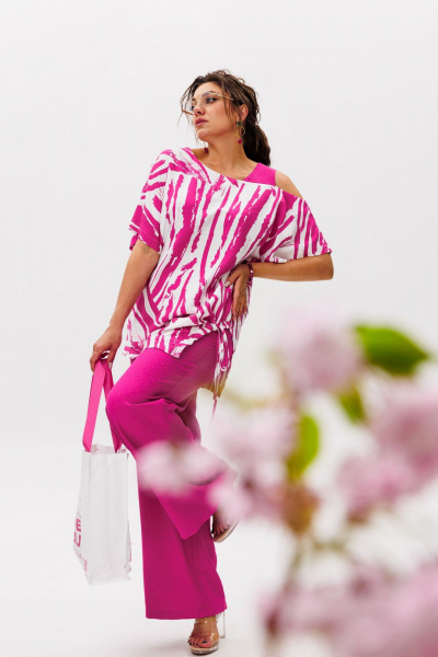 Блуза, брюки Anelli 1537 ягодный_раф - фото 9