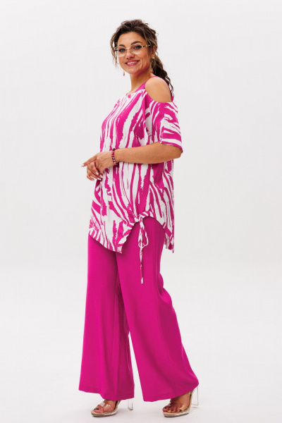 Блуза, брюки Anelli 1537 ягодный_раф - фото 7