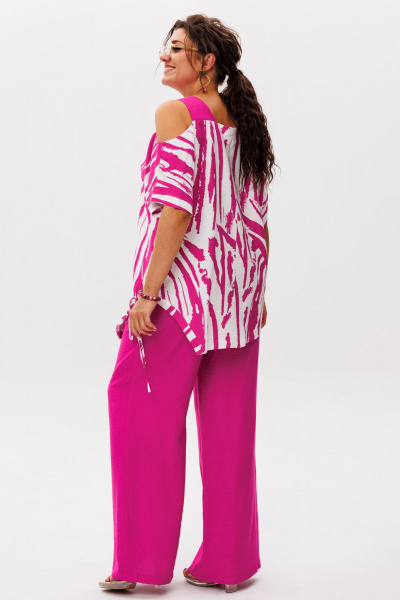 Блуза, брюки Anelli 1537 ягодный_раф - фото 5