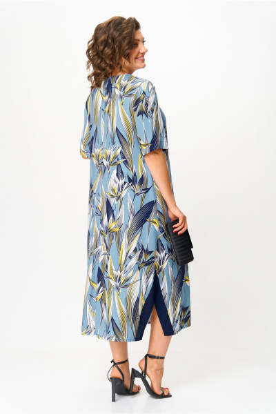 Платье Michel chic 2168 голубой_цветы - фото 5