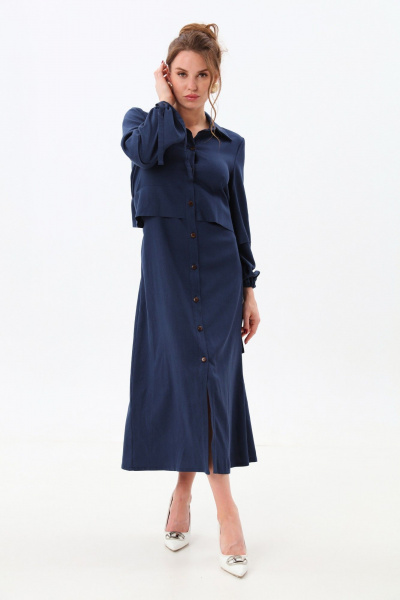 Платье NikVa 944-4 индиго - фото 1