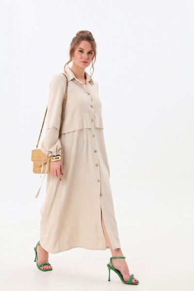 Платье NikVa 944-6 песочный - фото 10