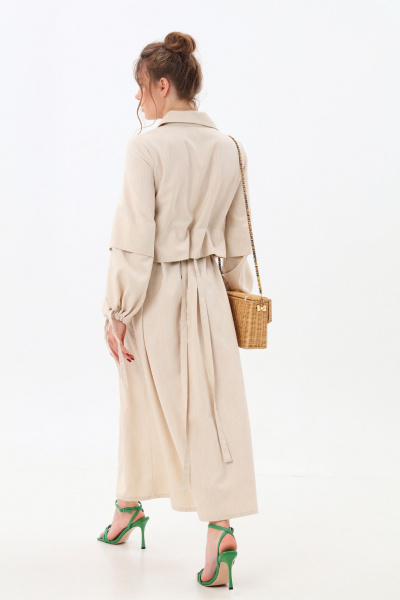 Платье NikVa 944-6 песочный - фото 7