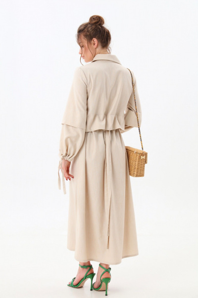 Платье NikVa 944-6 песочный - фото 3