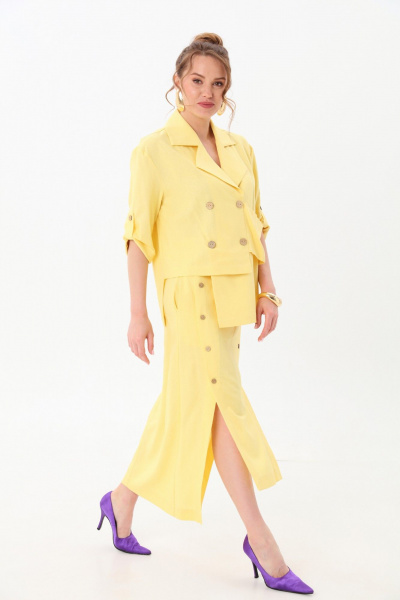 Юбка NikVa 971-3 лимонный - фото 6