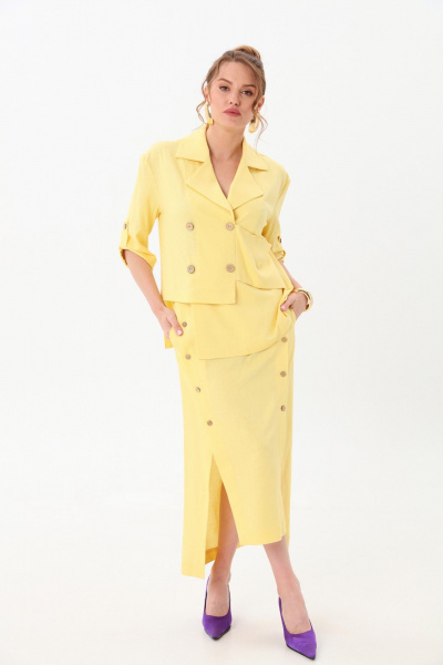 Юбка NikVa 971-3 лимонный - фото 3