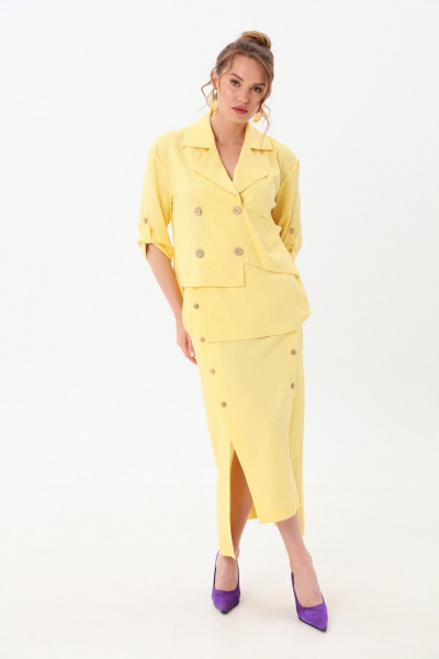 Юбка NikVa 971-3 лимонный - фото 2