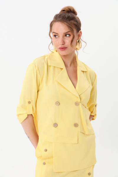 Жакет NikVa 973-2 лимонный - фото 2