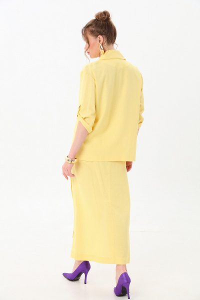 Жакет NikVa 973-2 лимонный - фото 4