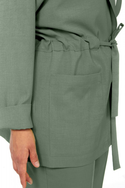 Брюки, жакет Ольга Стиль С-810 зелень - фото 4