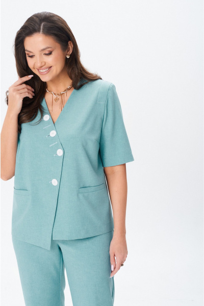 Брюки, жакет Vilena 1084 мята - фото 8