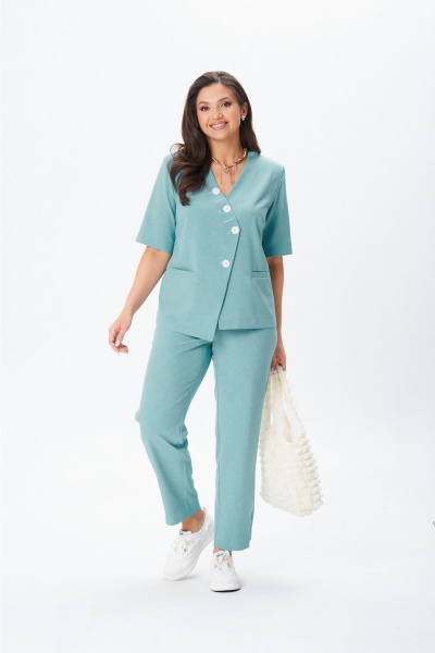 Брюки, жакет Vilena 1084 мята - фото 5