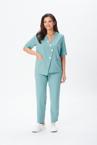 Брюки, жакет Vilena 1084 мята - фото 1