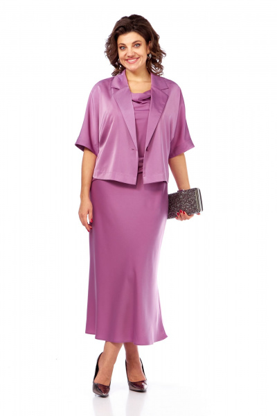Жакет, платье Диомант 2003 лиловый - фото 1