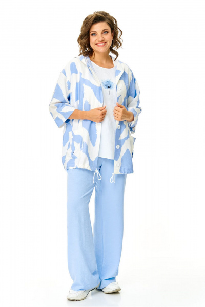 Брюки, бомбер, топ VI ORO VR-1191 облака - фото 35