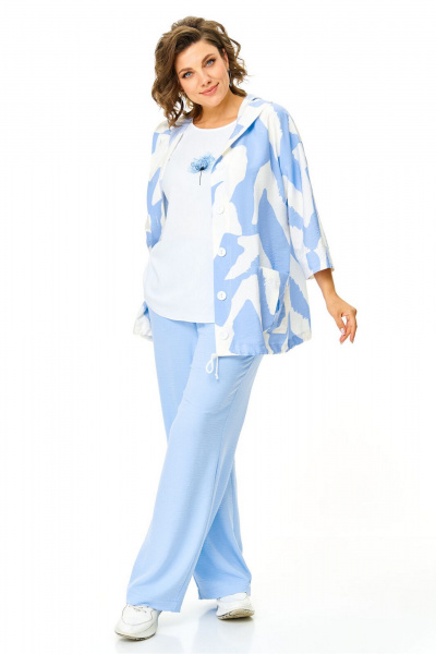 Брюки, бомбер, топ VI ORO VR-1191 облака - фото 34