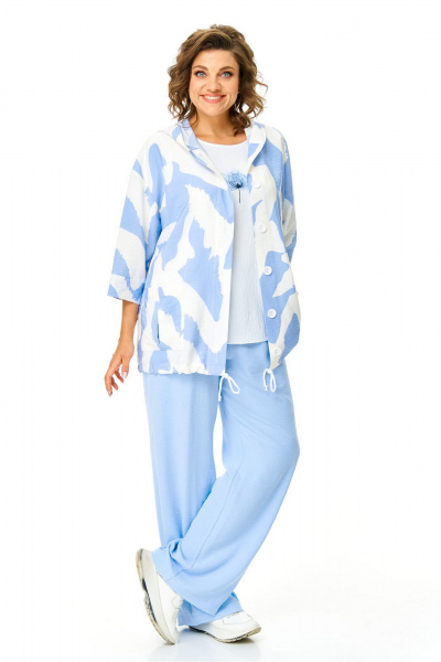 Брюки, бомбер, топ VI ORO VR-1191 облака - фото 30