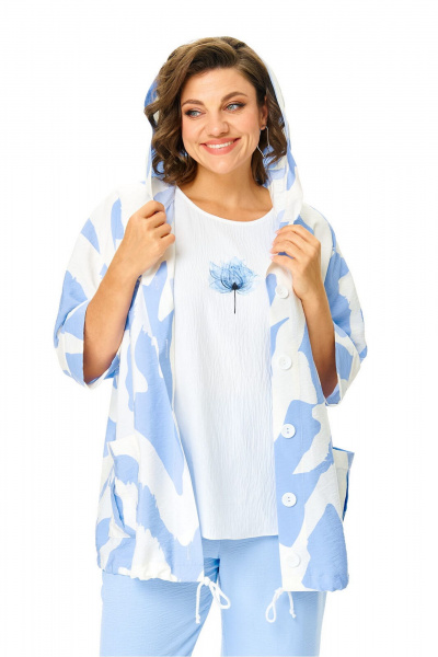 Брюки, бомбер, топ VI ORO VR-1191 облака - фото 15