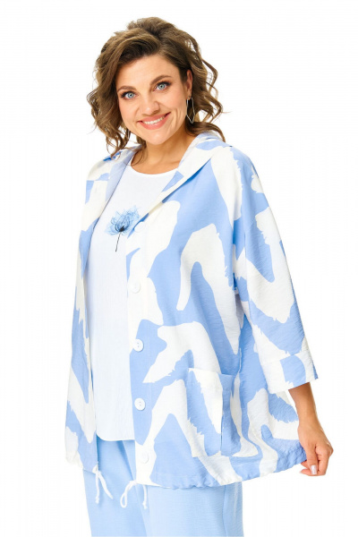 Брюки, бомбер, топ VI ORO VR-1191 облака - фото 9